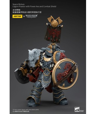 Warhammer The Horus Heresy Action Figure 1/18 Space Wolves Legion Praetor with Power Axe and Combat Shield 12 cm