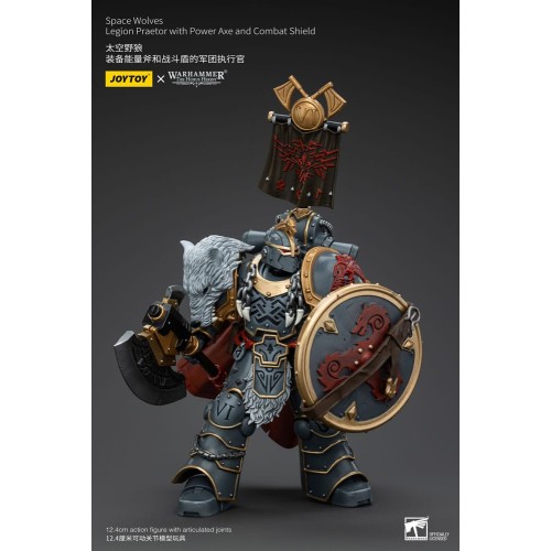 Warhammer The Horus Heresy Action Figure 1/18 Space Wolves Legion Praetor with Power Axe and Combat Shield 12 cm