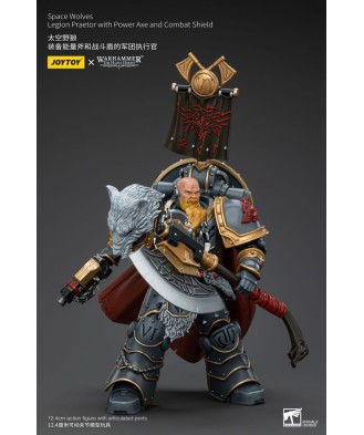 Warhammer The Horus Heresy Action Figure 1/18 Space Wolves Legion Praetor with Power Axe and Combat Shield 12 cm