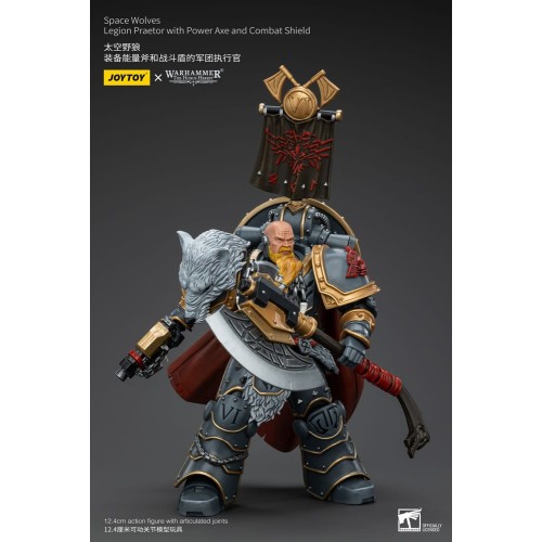 Warhammer The Horus Heresy Action Figure 1/18 Space Wolves Legion Praetor with Power Axe and Combat Shield 12 cm