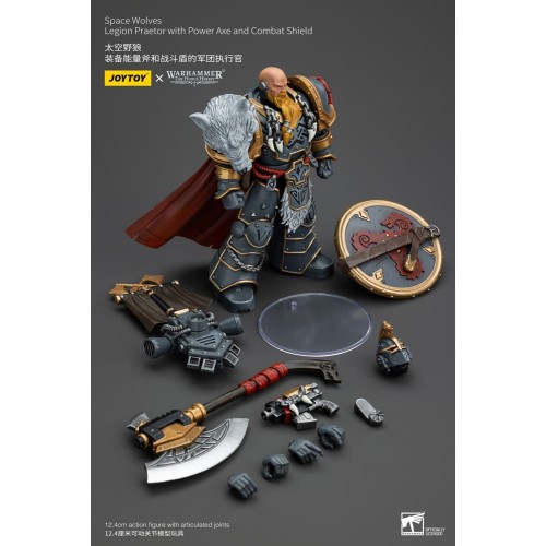 Warhammer The Horus Heresy Action Figure 1/18 Space Wolves Legion Praetor with Power Axe and Combat Shield 12 cm