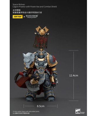 Warhammer The Horus Heresy Action Figure 1/18 Space Wolves Legion Praetor with Power Axe and Combat Shield 12 cm