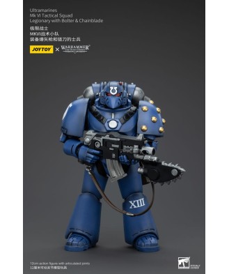 Warhammer The Horus Heresy Action Figure 1/18 Ultramarines MK VI Tactical Squad Legionary with Bolter& Chainblade 20 cm