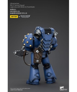 Warhammer The Horus Heresy Action Figure 1/18 Ultramarines MK VI Tactical Squad Legionary with Bolter& Chainblade 20 cm