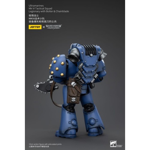 Warhammer The Horus Heresy Action Figure 1/18 Ultramarines MK VI Tactical Squad Legionary with Bolter& Chainblade 20 cm