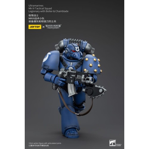 Warhammer The Horus Heresy Action Figure 1/18 Ultramarines MK VI Tactical Squad Legionary with Bolter& Chainblade 20 cm