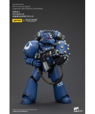 Warhammer The Horus Heresy Action Figure 1/18 Ultramarines MK VI Tactical Squad Legionary with Bolter& Chainblade 20 cm