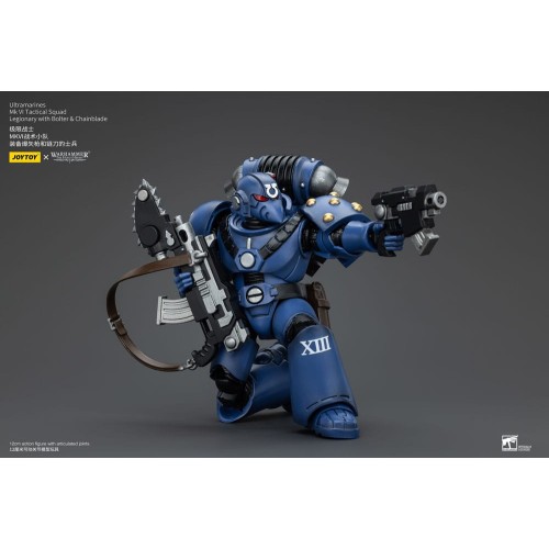 Warhammer The Horus Heresy Action Figure 1/18 Ultramarines MK VI Tactical Squad Legionary with Bolter& Chainblade 20 cm