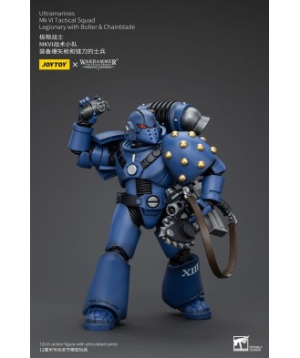 Warhammer The Horus Heresy Action Figure 1/18 Ultramarines MK VI Tactical Squad Legionary with Bolter& Chainblade 20 cm