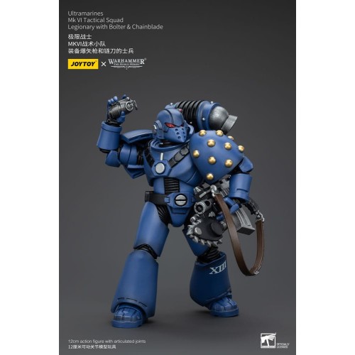 Warhammer The Horus Heresy Action Figure 1/18 Ultramarines MK VI Tactical Squad Legionary with Bolter& Chainblade 20 cm