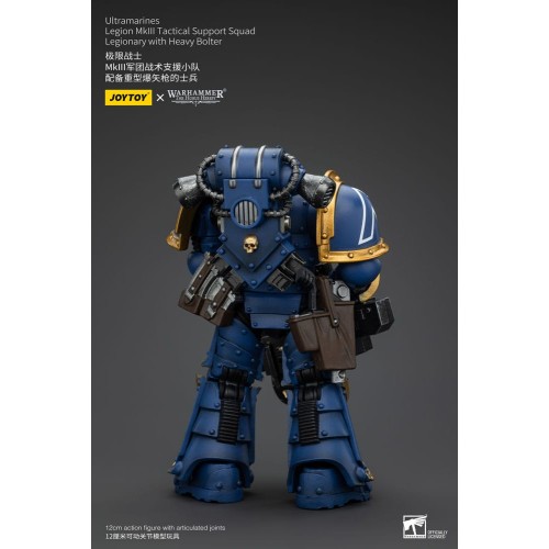 Warhammer The Horus Heresy Action Figure 1/18 Ultramarines Legion MKIII Tactical Support Squad Legionary with Heavy Bolter 20 cm