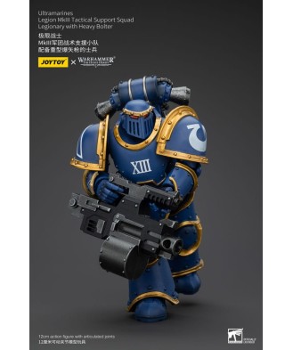 Warhammer The Horus Heresy Action Figure 1/18 Ultramarines Legion MKIII Tactical Support Squad Legionary with Heavy Bolter 20 cm