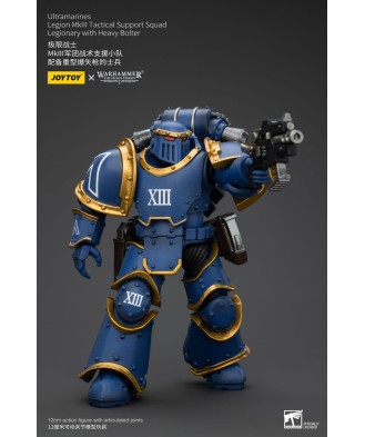 Warhammer The Horus Heresy Action Figure 1/18 Ultramarines Legion MKIII Tactical Support Squad Legionary with Heavy Bolter 20 cm