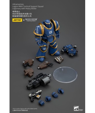 Warhammer The Horus Heresy Action Figure 1/18 Ultramarines Legion MKIII Tactical Support Squad Legionary with Heavy Bolter 20 cm