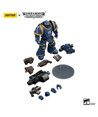 Warhammer The Horus Heresy Action Figure 1/18 Ultramarines Legion MKIII Tactical Support Squad Legionary with Heavy Bolter 20 cm