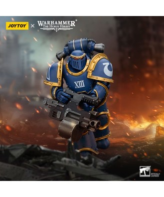 Warhammer The Horus Heresy Action Figure 1/18 Ultramarines Legion MKIII Tactical Support Squad Legionary with Heavy Bolter 20 cm