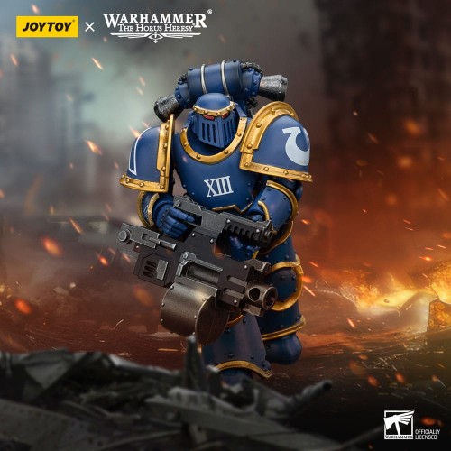 Warhammer The Horus Heresy Action Figure 1/18 Ultramarines Legion MKIII Tactical Support Squad Legionary with Heavy Bolter 20 cm