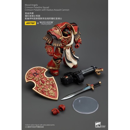 Warhammer The Horus Heresy Action Figure 1/18 Blood Angels Crimson Paladins Squad Crimson Paladin with Iliastus Assault Cannon 1
