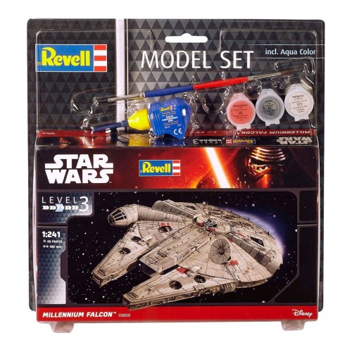 Star Wars Model Kit 1/241 Model Set Millennium Falcon 10 cm