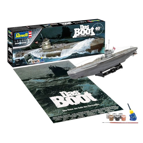 Das Boot Model Kit Gift Set 1/144 U-Boot U96 Typ VII C 40th Anniversary 46 cm