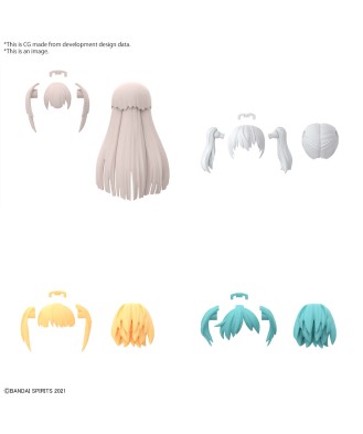30MS Optional Hairstyle Parts Vol.5: 1Box (4pcs)