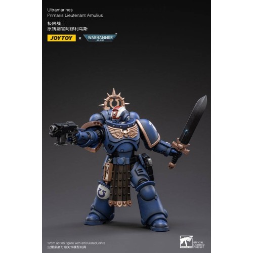 Warhammer 40k Action Figure 1/18 Ultramarines Primaris Lieutenant Amulius 12 cm