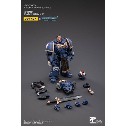 Warhammer 40k Action Figure 1/18 Ultramarines Primaris Lieutenant Amulius 12 cm