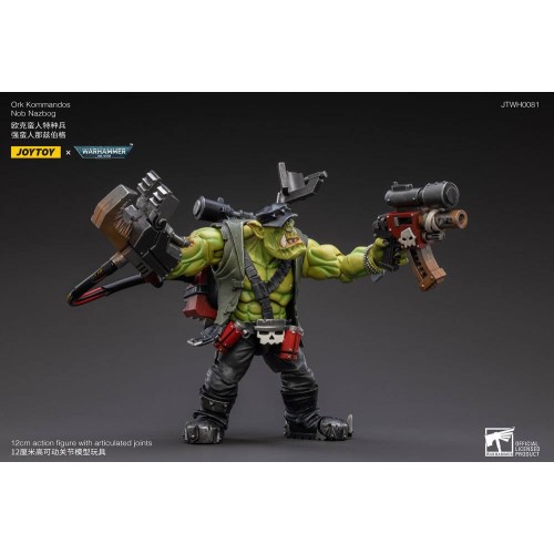 Warhammer 40k Action Figure 1/18 Ork Kommandos Nob Nazbog 13 cm