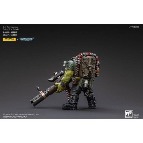 Warhammer 40k Action Figure 1/18 Ork Kommandos Snipa Boy Balrukk 13 cm