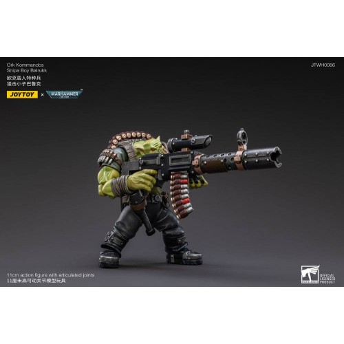 Warhammer 40k Action Figure 1/18 Ork Kommandos Snipa Boy Balrukk 13 cm