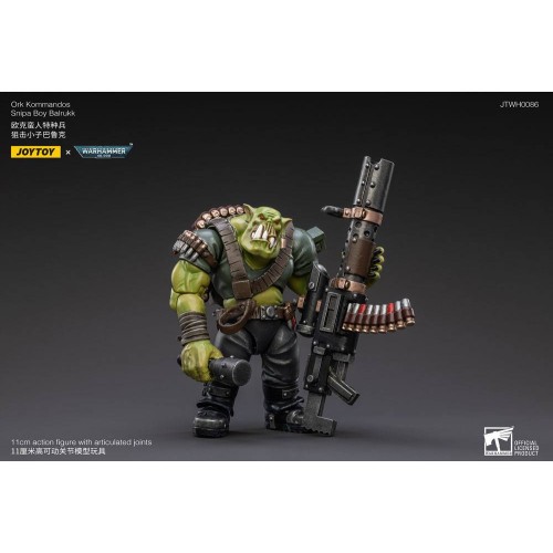 Warhammer 40k Action Figure 1/18 Ork Kommandos Snipa Boy Balrukk 13 cm