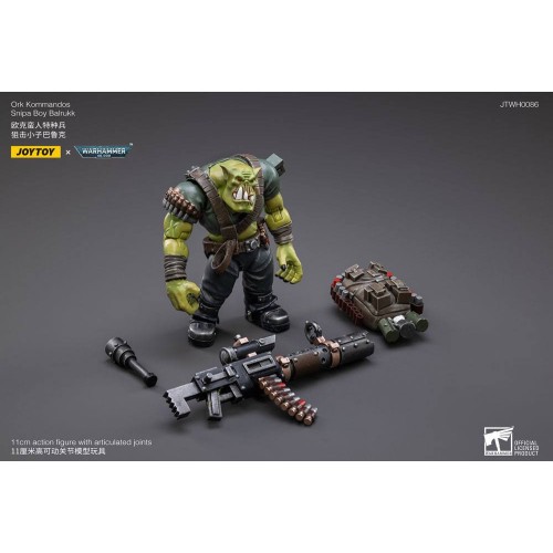 Warhammer 40k Action Figure 1/18 Ork Kommandos Snipa Boy Balrukk 13 cm