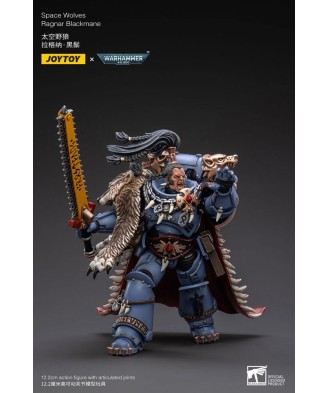 Warhammer 40k Action Figure 1/18 Space Wolves Ragnar Blackmane 13 cm