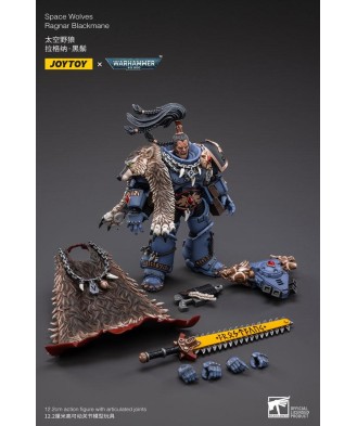 Warhammer 40k Action Figure 1/18 Space Wolves Ragnar Blackmane 13 cm