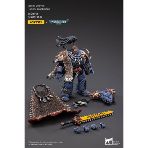 Warhammer 40k Action Figure 1/18 Space Wolves Ragnar Blackmane 13 cm