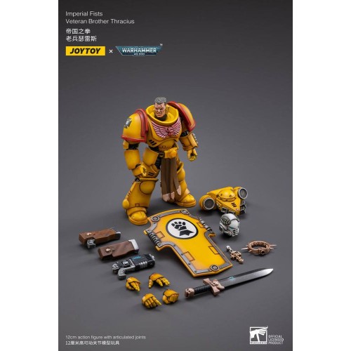 Warhammer 40k Action Figure 1/18 Imperial Fists Veteran Brother Thracius 12 cm