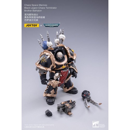 Warhammer 40k Action Figure 1/18 Black Legion Brother Bathalorr 17 cm