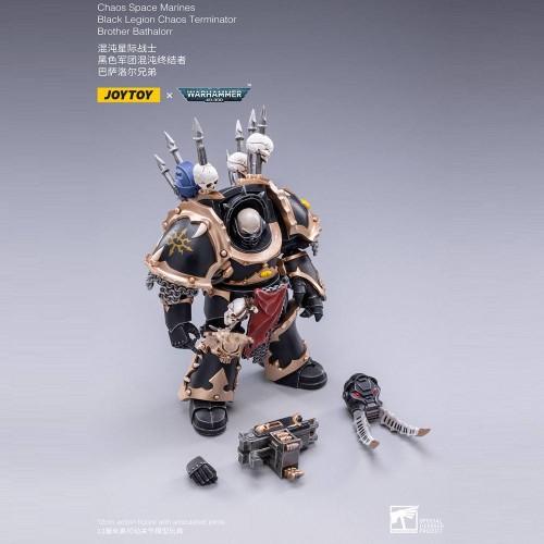 Warhammer 40k Action Figure 1/18 Black Legion Brother Bathalorr 17 cm