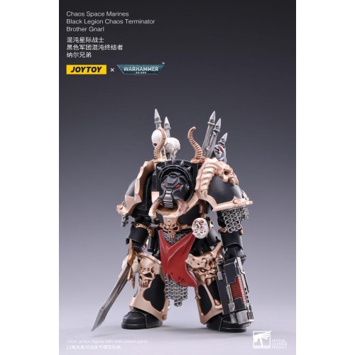 Warhammer 40k Action Figure 1/18 Black Legion Brother Gnarl 17 cm