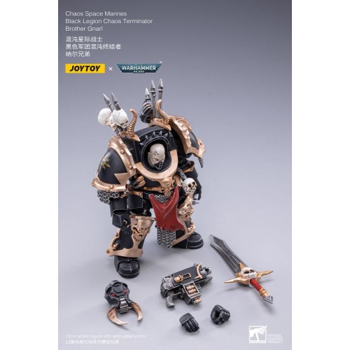 Warhammer 40k Action Figure 1/18 Black Legion Brother Gnarl 17 cm