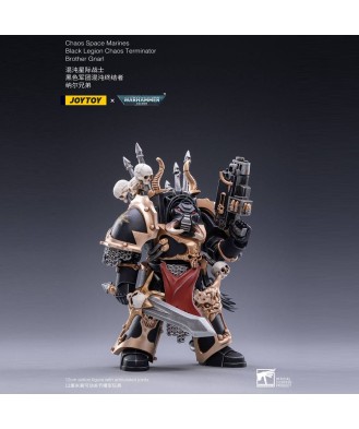 Warhammer 40k Action Figure 1/18 Black Legion Brother Gnarl 17 cm