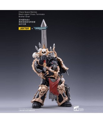 Warhammer 40k Action Figure 1/18 Black Legion Brother Gnarl 17 cm
