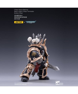 Warhammer 40k Action Figure 1/18 Black Legion Brother Gnarl 17 cm