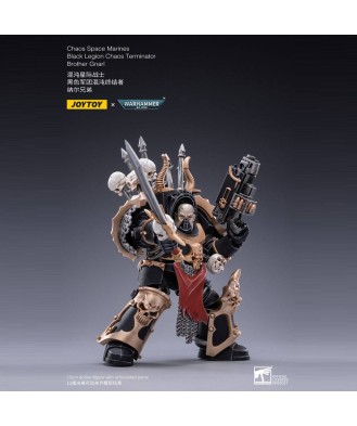 Warhammer 40k Action Figure 1/18 Black Legion Brother Gnarl 17 cm