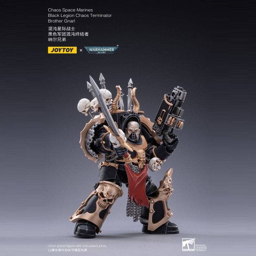 Warhammer 40k Action Figure 1/18 Black Legion Brother Gnarl 17 cm