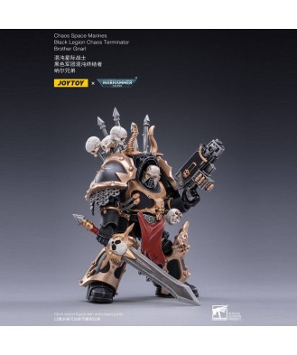 Warhammer 40k Action Figure 1/18 Black Legion Brother Gnarl 17 cm