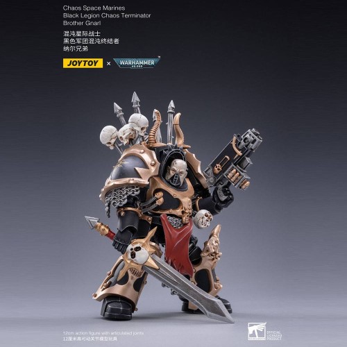 Warhammer 40k Action Figure 1/18 Black Legion Brother Gnarl 17 cm