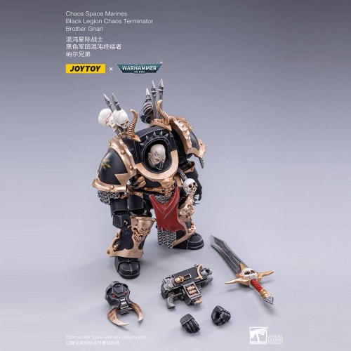 Warhammer 40k Action Figure 1/18 Black Legion Brother Gnarl 17 cm