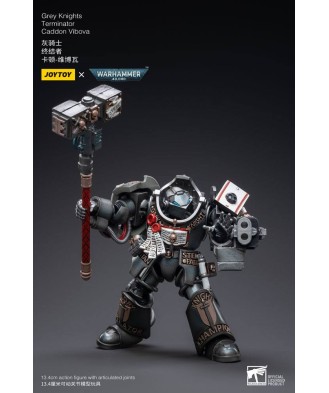 Warhammer 40k Action Figure 1/18 Grey Knights Terminator Caddon Vibova 13 cm