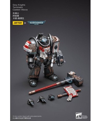 Warhammer 40k Action Figure 1/18 Grey Knights Terminator Caddon Vibova 13 cm